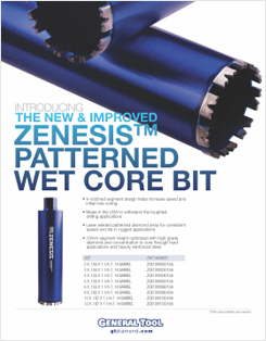 Zenesis™ Wet Patterned Core Bit