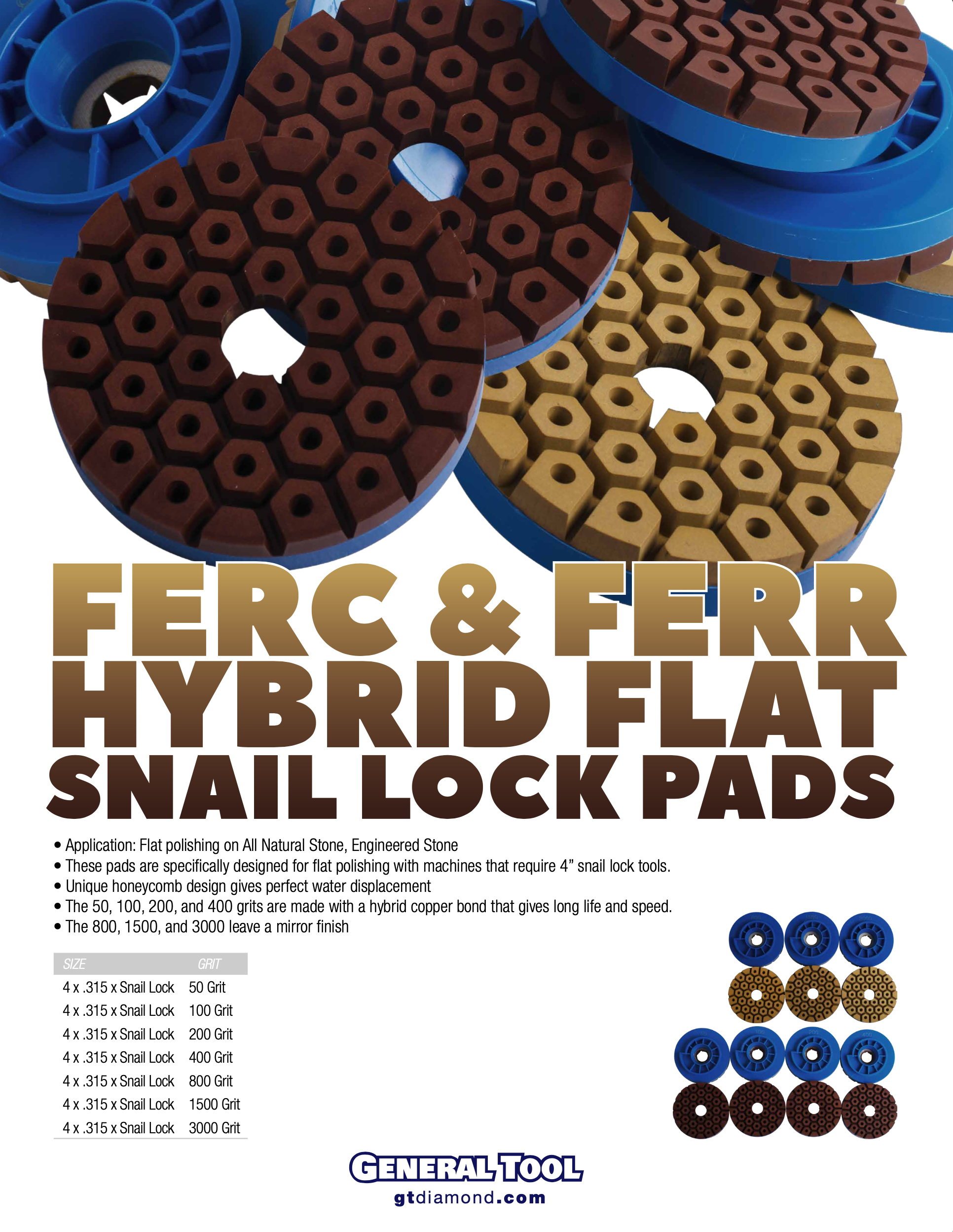 Hybrid Flat Snail Lock Pads
